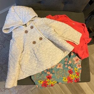 Carters 3 piece baby girl set- like new!!
